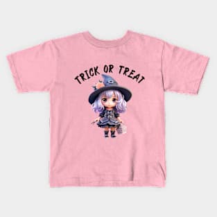 Trick or Treat Little Girl Witch Kids T-Shirt